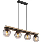 Globo Lighting Lampe à suspendre métal noir mat, 4x E27