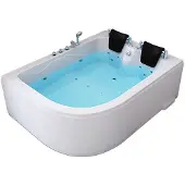 HOME DELUXE - Baignoire balnéo BLUE OCEAN XL 180 x 120 cm liens Weiß