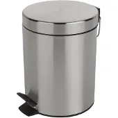Spirella Seau à cosmétique "Sydney Argent" Poubelle à pédale Poubelle - 3 litres - avec seau intérieur amovible