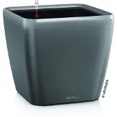Lechuza Jardinière Quadro 28 LS ALL-IN-ONE Charbon 16143