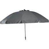Siena Garden Tropico Parasol à étage central anthracite/gris Ø 200cm Structure acier anthracite, housse 100% polyester, 180g/m² en gris, facteur de protection solaire UPF 50
