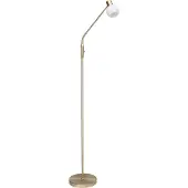 Brilliant Lampe sur pied Philo | lampe sur pied décorative | métal/verre | laiton/blanc | tête pivotante | 1x E14 max. 25 W