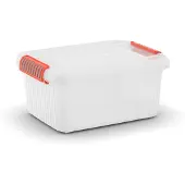 Kis K Latch Box Boîte de rangement Rectangulaire Orange, Transparent