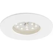 Briloner Jeu de 3 lampes LED encastrées ultraplates à intensité variable 6,5W IP44 blanc Ø7,5cm