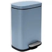 Spirella poubelle cosmétique 5 litres en inox avec abaissement automatique et seau intérieur "Akira" poubelle de salle de bain Softclose poubelle bleue mate