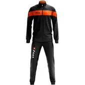 Zeus Tuta Apollo Hommes Survêtement Noir Néon Orange