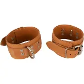 Zado - Menottes en cuir pour poignets (marron)