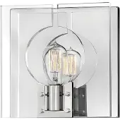HINKLEY Applique murale Ludlow, nickel poli, 1xE27x60W, acrylique, dim. : 26,1 x 26 x 13,1 cm, IP20, Quintiesse