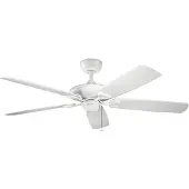 Kichler Ventilateur de plafond silencieux Kevlar Ø152cm IP44 Extérieur, Ventilateur, Blanc
