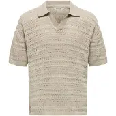 Only & Sons Polo pour homme beige 488231 : Taille - XL Taille : XL