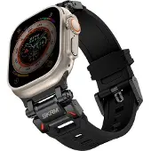 Skinarma Band Titon Apple Watch Ultra 49mm black (Plastique, Silicone), Sangles de montre, Noir