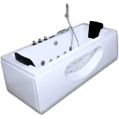 HOME DELUXE - Baignoire balnéo - LAGUNA M - Blanc, dimensions : 180 x 90 x 55 cm - avec radio, chauffage et luminothérapie I Baignoire d'angle pour 2 personnes, baignoire balnéo d'intérieur