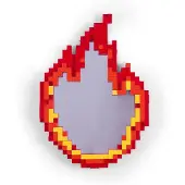 Seletti Flamme miroir pixelisée