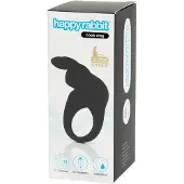 Happy Rabbit - anneau pénien vibrant rechargeable - silicone noir