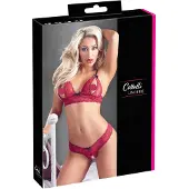 Cottelli collection - Ensemble soutien-gorge sexy dentelle rouge - M