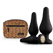 Huismerk Kesia - set de plugs anaux 3 pièces - silicone noir