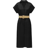 Salsa Jeans 21009441 Short Sleeve Dress Noir L Femme