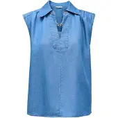 Salsa Jeans 21009425 Sleeveless Blouse Bleu M Femme