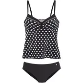 LASCANA Tankini noir / blanc