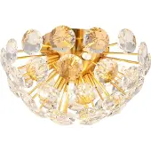 Globo Lampe de plafond salon cristal lampe de plafond cristaux d'or 39 cm 16047D