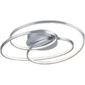 TRIO Plafonnier moderne à LED intégrées GALE argent 673916007