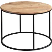 Wohnling Table basse 60x43x60 cm Table basse en bois massif d'acacia / métal |