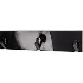 Haku Panneau mural avec trois patères | Noir