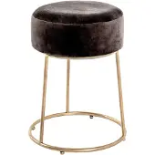 Haku Tabouret | Ø30 cm x 46 cm | Noir-doré