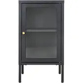 House Nordic Armoire Dalby en acier noir et verre