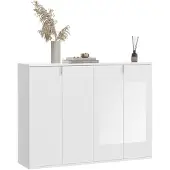 Ebuy24 ProjektX commode 4 portes blanche.