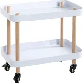 Haku Table d'appoint sur roulettes (30 x 50 x 47 cm)