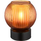 Globo Lampe de table Zumba verre orange Ø 15cm