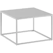 Wohnling Table basse 60x60x40 cm table basse métal industrielle blanche, table pliante carrée, table basse acier, table basse carrée |