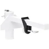 vidaXL Support de parasol pour balcon blanc 38 mm acier