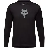 FOX Garçons, Maillot de cyclisme, Yth Ranger LS Jersey Head (140, 146), Noir, 140, 146