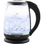 Hyundai Bouilloire HYUVK745 I 2200 W I Capacité 2 l I Arrêt automatique I Protection contre la surchauffe I Utilisation simple I Éclairage intérieur