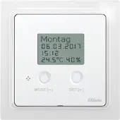 Eltako BUTH55ED/12V DC-wg Horloge bus thermo-hygrostat pour montage en surface, Thermostat, Blanc
