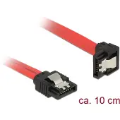 DeLOCK - SATA-Kabel - Serial ATA 150/300/600 - 7-poliges SATA (M) - 7-poliges SATA (M) - 10cm - 90-Grad-Anschluss, verriegelt - Rot (83976)