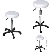 vidaXL Tabouret de bureau blanc - Chaises de bureau