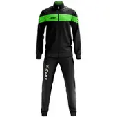 Zeus Tuta Apollo Hommes Survêtement Noir Néon Vert