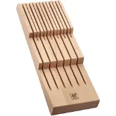 Zwilling Porte-couteaux pour tiroirs, insert pour tiroirs, pour 12 couteaux, 41 x 15,5 x 4,8 cm, bois