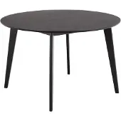 Ebuy24 Roxby table de salle à manger 120x120cm noire.