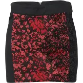 KOROSHI Jupe rouge / melon / noir