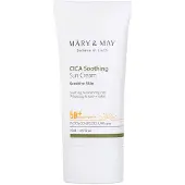 MARY & MAY Cica Sun Sun Cream SPF50 + PA ++++ 50 ml Face solaire coreen No Sticky Pas de strie pas de blanc cast Bloc Sun Bloc Cica Facial Vegan
