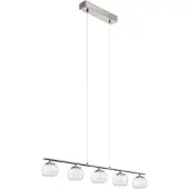 Eglo Suspension LED design avec abat-jour en verre couleur ambre ASCOLESE