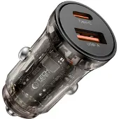 TechProtection Cc03 2-Port Car Charger Pd75W Black