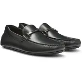 BOSS Chaussures driver en cuir nappa avec pièces métalliques siglées