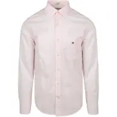 Gant pour homme. 3000140 Chemise en popeline à coupe régulière Banker Stripe Light Pink (L), Casuel, Rose, Coton, Manche longue