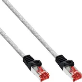 InLine Patchkabel, S/FTP (PiMf), Cat.6, 250MHz, PVC, Kupfer, transparent, 1m