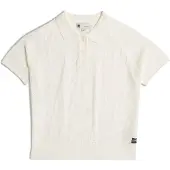 G-Star Polo En Maille Léger Pointelle - Blanc - Femmes